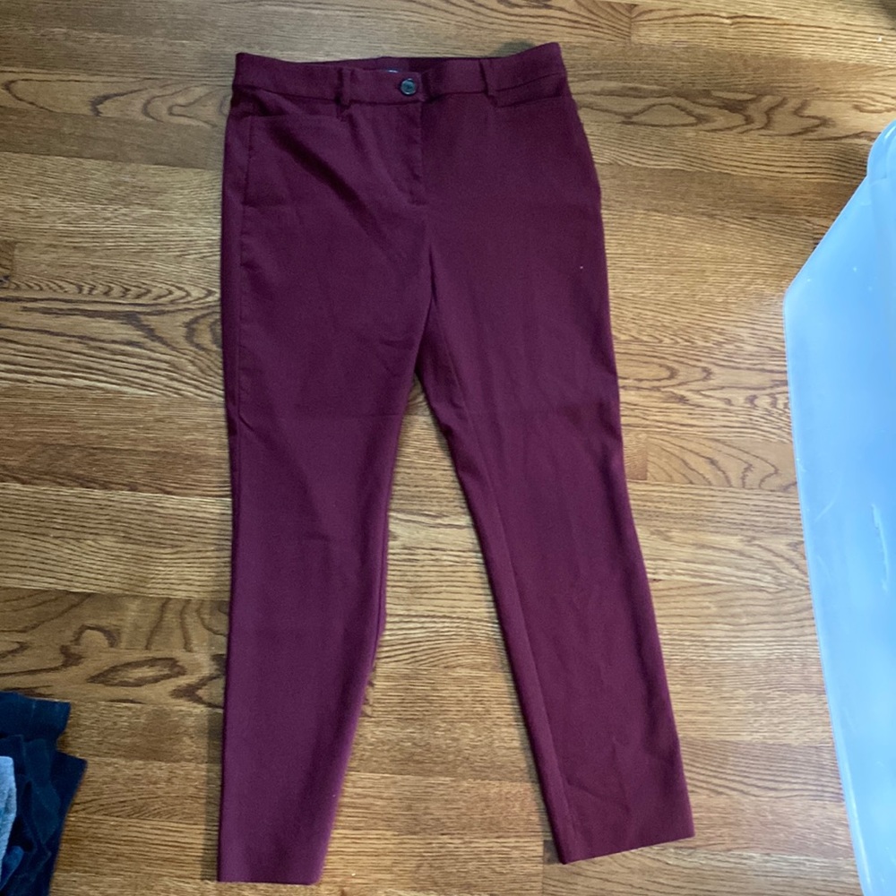 Size 10 Dark red dress pants from LOFT